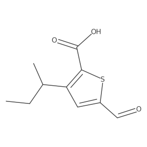 3-(Butan-2-yl)-5-formylthiophene-2-carboxylic acid Structure