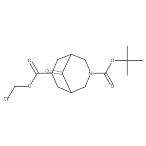 3-Tert-butyl 7-chloromethyl 9-oxo-3-azabicyclo[3.3.1]nonane-3,7-dicarboxylate结构式