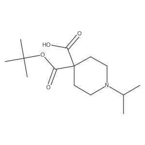 4-[(Tert-butoxy)carbonyl]-1-(propan-2-yl)piperidine-4-carboxylic acid Structure