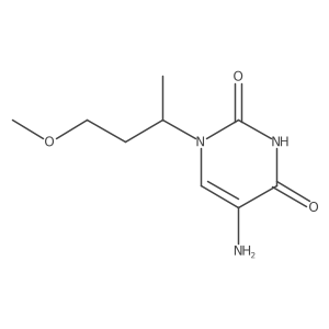 5-Amino-1-(4-methoxybutan-2-yl)-1,2,3,4-tetrahydropyrimidine-2,4-dione Structure