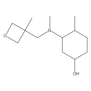 4-Methyl-3-{methyl[(3-methyloxetan-3-yl)methyl]amino}cyclohexan-1-ol结构式