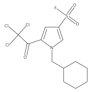 1-(cyclohexylmethyl)-5-(2,2,2-trichloroacetyl)-1H-pyrrole-3-sulfonyl fluoride Structure