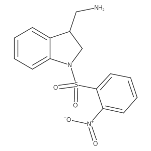 1-[1-(2-nitrobenzenesulfonyl)-2,3-dihydro-1H-indol-3-yl]methanamine结构式