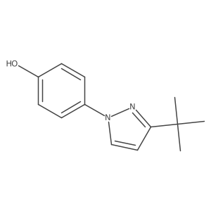 4-(3-tert-butyl-1H-pyrazol-1-yl)phenol结构式