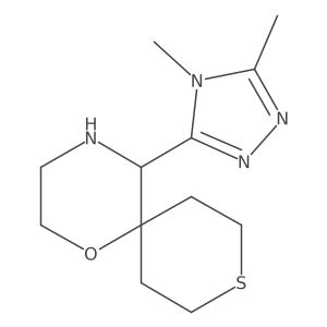 5-(dimethyl-4H-1,2,4-triazol-3-yl)-1-oxa-9-thia-4-azaspiro[5.5]undecane结构式
