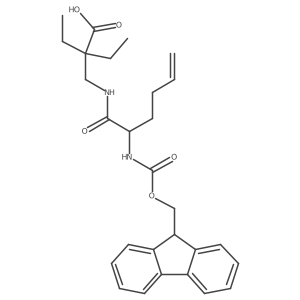2-ethyl-2-{[2-({[(9H-fluoren-9-yl)methoxy]carbonyl}amino)hex-5-enamido]methyl}butanoic acid Structure