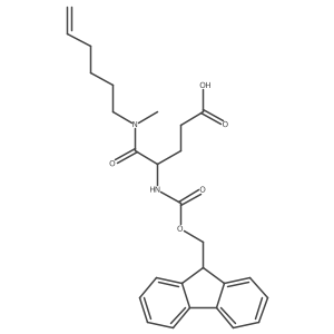 4-({[(9H-fluoren-9-yl)methoxy]carbonyl}amino)-4-[(hex-5-en-1-yl)(methyl)carbamoyl]butanoic acid结构式