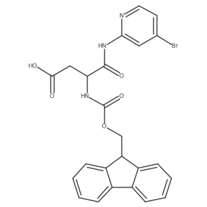 3-[(4-bromopyridin-2-yl)carbamoyl]-3-({[(9H-fluoren-9-yl)methoxy]carbonyl}amino)propanoic acid Structure