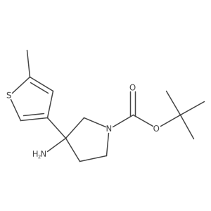Tert-butyl 3-amino-3-(5-methylthiophen-3-yl)pyrrolidine-1-carboxylate Structure