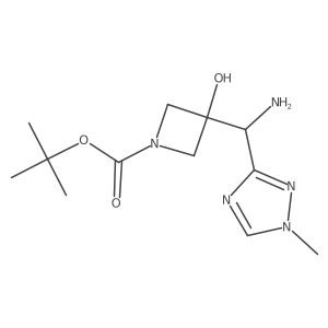tert-butyl 3-[amino(1-methyl-1H-1,2,4-triazol-3-yl)methyl]-3-hydroxyazetidine-1-carboxylate结构式