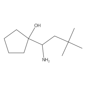 1-(1-Amino-3,3-dimethylbutyl)cyclopentan-1-ol结构式