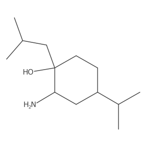 2-Amino-1-(2-methylpropyl)-4-(propan-2-yl)cyclohexan-1-ol结构式