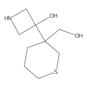 3-[3-(Hydroxymethyl)thian-3-yl]azetidin-3-ol Structure