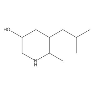 6-Methyl-5-(2-methylpropyl)piperidin-3-ol结构式