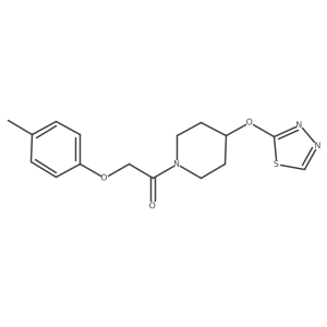 1-(4-((1,3,4-Thiadiazol-2-yl)oxy)piperidin-1-yl)-2-(p-tolyloxy)ethan-1-one结构式