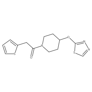 1-(4-((1,3,4-Thiadiazol-2-yl)oxy)piperidin-1-yl)-2-(thiophen-2-yl)ethan-1-one Structure