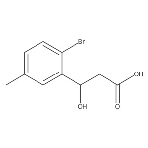 (3S)-3-(2-bromo-5-methylphenyl)-3-hydroxypropanoic acid结构式