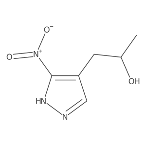 (2S)-1-(3-nitro-1H-pyrazol-4-yl)propan-2-ol结构式