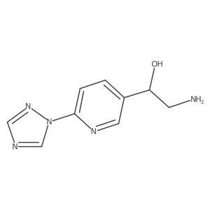 (1S)-2-amino-1-[6-(1H-1,2,4-triazol-1-yl)pyridin-3-yl]ethan-1-ol Structure