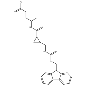 rac-4-{[(1R,2S)-2-[({[(9H-fluoren-9-yl)methoxy]carbonyl}amino)methyl]cyclopropyl]formamido}pentanoic acid结构式