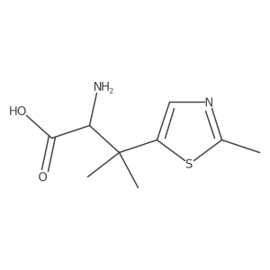 2-Amino-3-methyl-3-(2-methyl-1,3-thiazol-5-yl)butanoic acid Structure