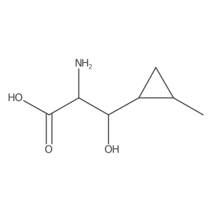 2-Amino-3-hydroxy-3-(2-methylcyclopropyl)propanoic acid结构式