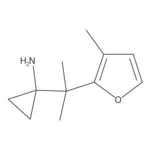 1-[2-(3-Methylfuran-2-yl)propan-2-yl]cyclopropan-1-amine结构式
