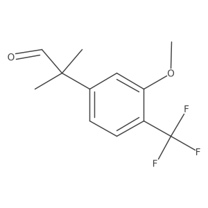 2-[3-Methoxy-4-(trifluoromethyl)phenyl]-2-methylpropanal结构式