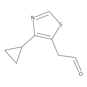 2-(4-Cyclopropyl-1,3-thiazol-5-yl)acetaldehyde结构式