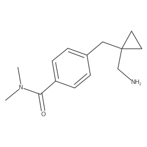 4-{[1-(aminomethyl)cyclopropyl]methyl}-N,N-dimethylbenzamide结构式