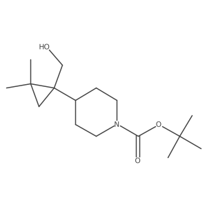 Tert-butyl 4-[1-(hydroxymethyl)-2,2-dimethylcyclopropyl]piperidine-1-carboxylate Structure