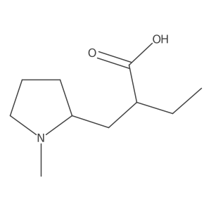 2-[(1-Methylpyrrolidin-2-yl)methyl]butanoic acid结构式