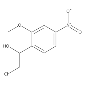 2-Chloro-1-(2-methoxy-4-nitrophenyl)ethan-1-ol结构式