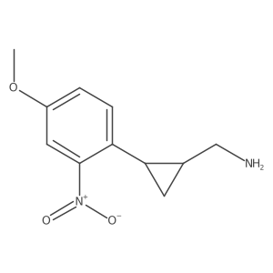 [2-(4-Methoxy-2-nitrophenyl)cyclopropyl]methanamine Structure