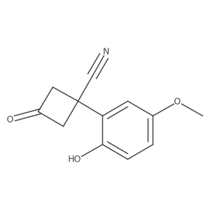 1-(2-Hydroxy-5-methoxyphenyl)-3-oxocyclobutane-1-carbonitrile Structure