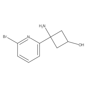 3-Amino-3-(6-bromopyridin-2-yl)cyclobutan-1-ol Structure