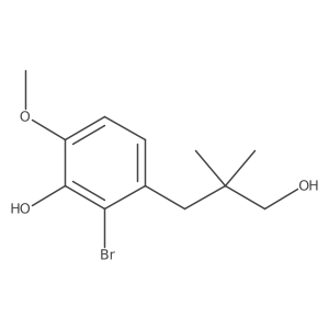 2-Bromo-3-(3-hydroxy-2,2-dimethylpropyl)-6-methoxyphenol Structure
