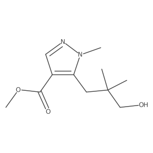 methyl 5-(3-hydroxy-2,2-dimethylpropyl)-1-methyl-1H-pyrazole-4-carboxylate结构式