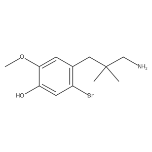 4-(3-Amino-2,2-dimethylpropyl)-5-bromo-2-methoxyphenol Structure