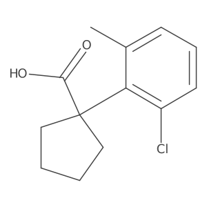 1-(2-Chloro-6-methylphenyl)cyclopentane-1-carboxylic acid结构式