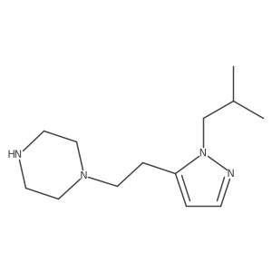 1-{2-[1-(2-methylpropyl)-1H-pyrazol-5-yl]ethyl}piperazine结构式