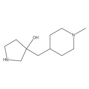 3-[(1-Methylpiperidin-4-yl)methyl]pyrrolidin-3-ol结构式