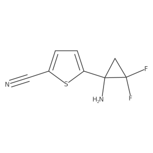 5-(1-Amino-2,2-difluorocyclopropyl)thiophene-2-carbonitrile Structure