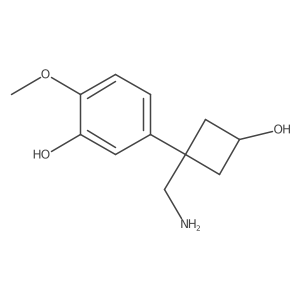 5-[1-(Aminomethyl)-3-hydroxycyclobutyl]-2-methoxyphenol Structure