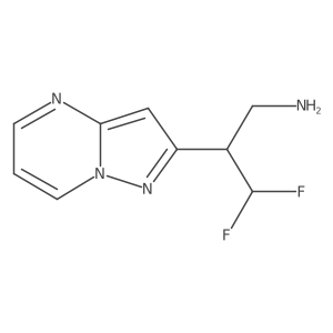 3,3-Difluoro-2-{pyrazolo[1,5-a]pyrimidin-2-yl}propan-1-amine Structure