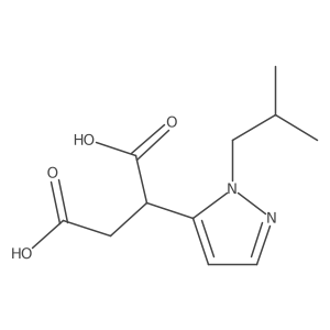 2-[1-(2-methylpropyl)-1H-pyrazol-5-yl]butanedioic acid结构式