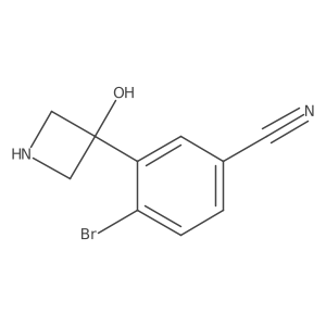 4-Bromo-3-(3-hydroxyazetidin-3-yl)benzonitrile Structure