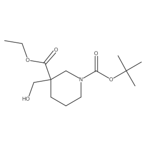 1-(Tert-butyl) 3-ethyl 3-(hydroxymethyl)piperidine-1,3-dicarboxylate Structure