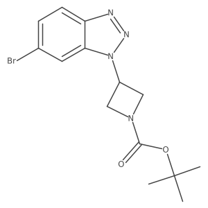 tert-butyl 3-(6-bromo-1H-1,2,3-benzotriazol-1-yl)azetidine-1-carboxylate结构式