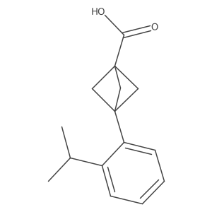 3-(2-Propan-2-ylphenyl)bicyclo[1.1.1]pentane-1-carboxylic acid Structure